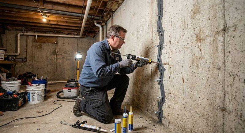 Basement Crack Repair in Fairfax County, VA