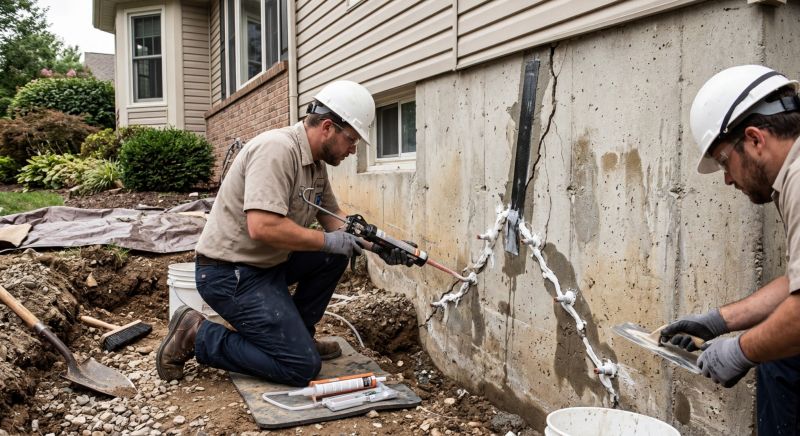 Cracked Foundation Repair in Olney, MD