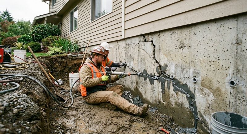 Cracked Foundation Repair in Potomac, MD
