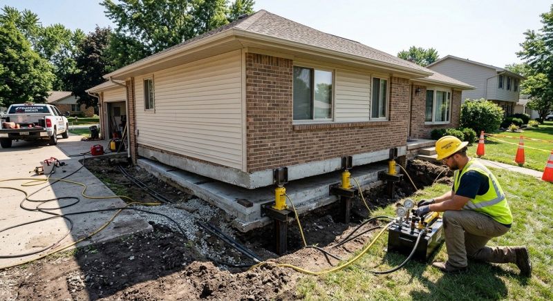Foundation Lifting in Loudoun County, VA