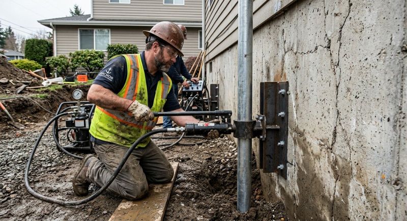Foundation Pier Leveling in Fairfax County, VA
