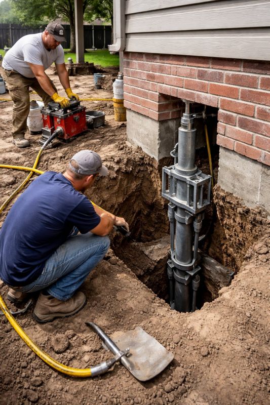 Foundation Pier Repair in Fairfax County, VA