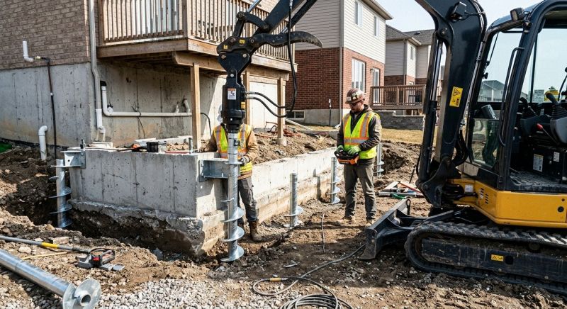 Helical Piers Installation in Fairfax County, VA