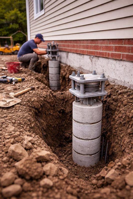Helical Piers Installation in Fairfax County, VA