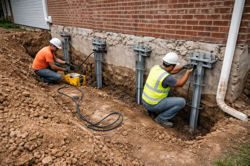 Helical Piers Installation in Fairfax County, VA