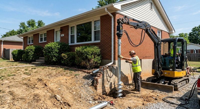 Helical Pile Installation in Fairfax County, VA