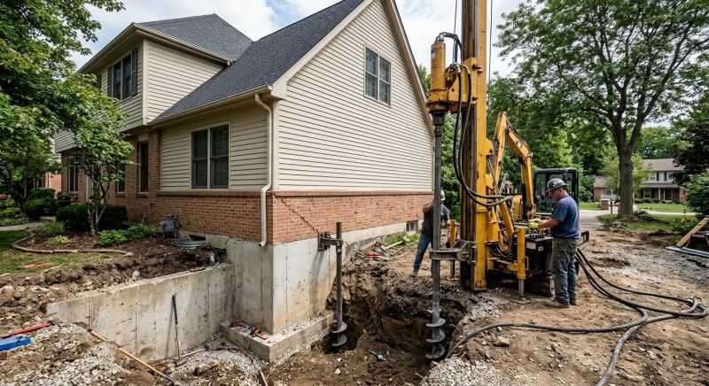 Helical Pile Installation in Fairfax County, VA