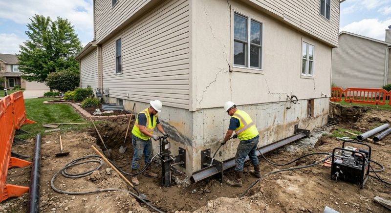 Sinking Foundation Repair in Fairfax, VA